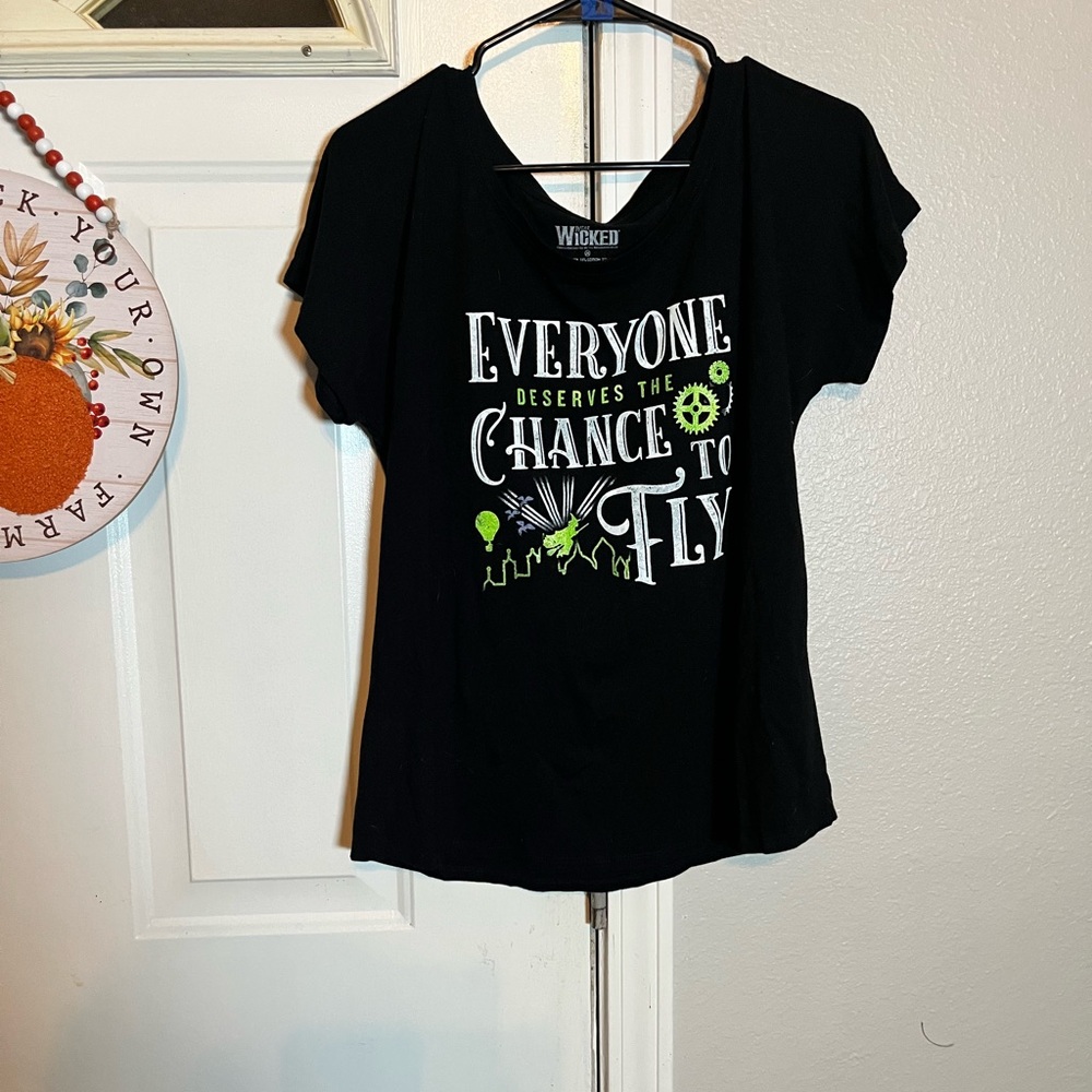Wicked “Everyone Deserves The Chance to Fly” Graphic Short Sleeve Top